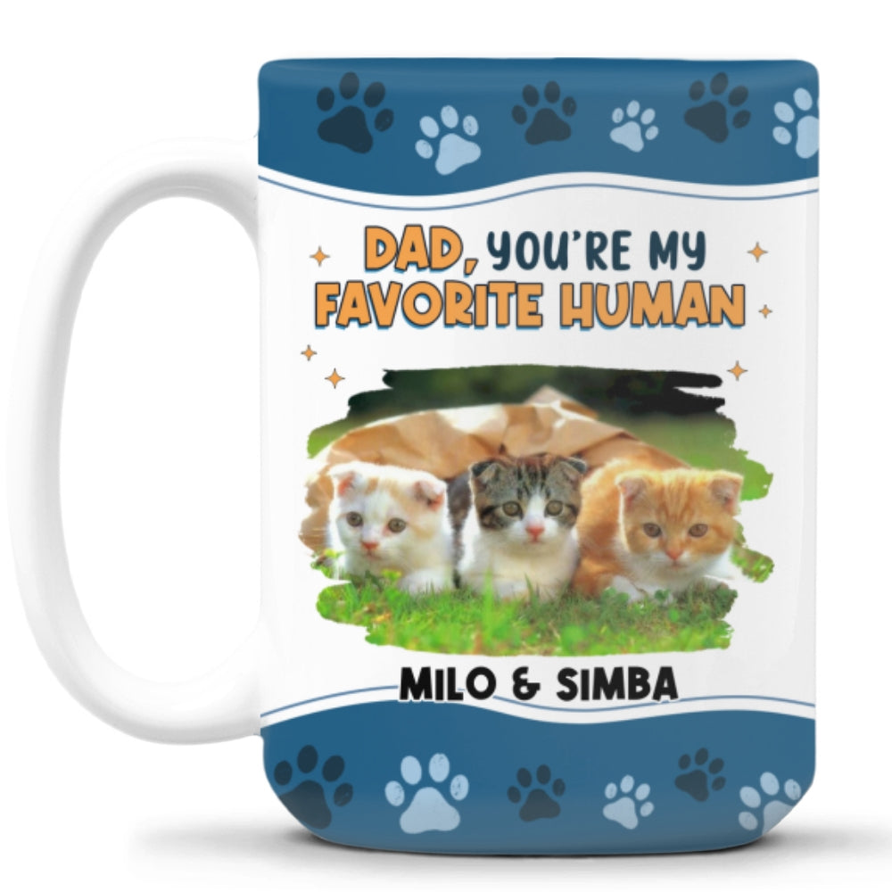Custom Photo Mother's day Birthday Gifts For Cat Mom, Cat Lovers • I Love You The Most Ver Cat Photo - Personalized Coffee Mug
