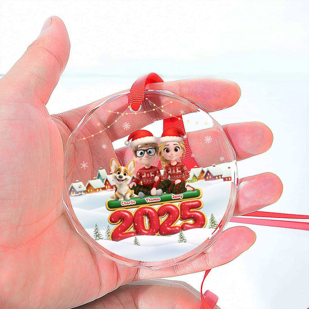 Custom Christmas Decor Home Birthday Gifts For Dog Lovers • We And Our Dog - Personalized Glass Ornament
