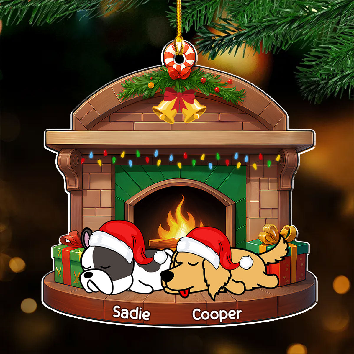Custom Christmas Decor Home Birthday Gifts For Dog Lovers • Sleeping Dog Christmas - Personalized Acrylic Ornament