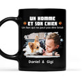 Custom Photo Christmas Birthday Gifts For Dog Lovers • Mug personnalisé – Humain et son chien photo