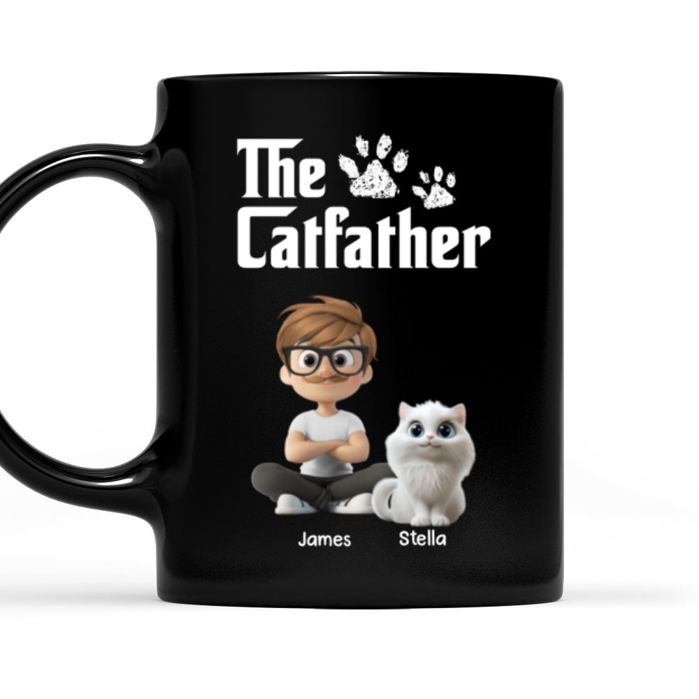 Custom Father's day Birthday Gifts For Cat Dad, Cat Lovers • Cool Cat Father - Personalized Coffee Mug