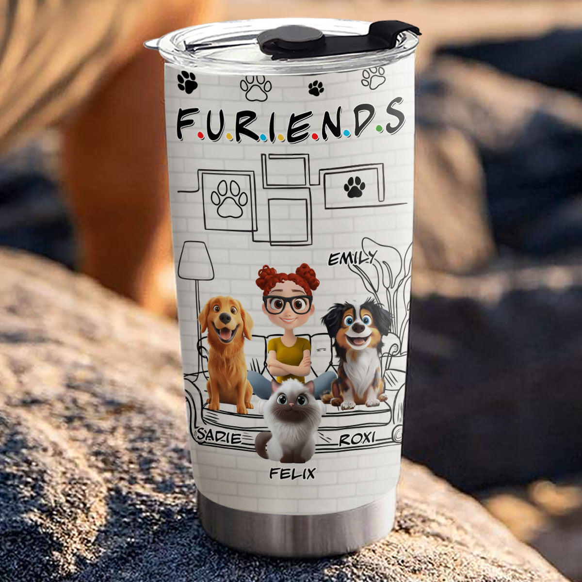Custom Christmas Birthday Gifts For Pet Lovers • Your Fur Friend - Personalized Tumbler
