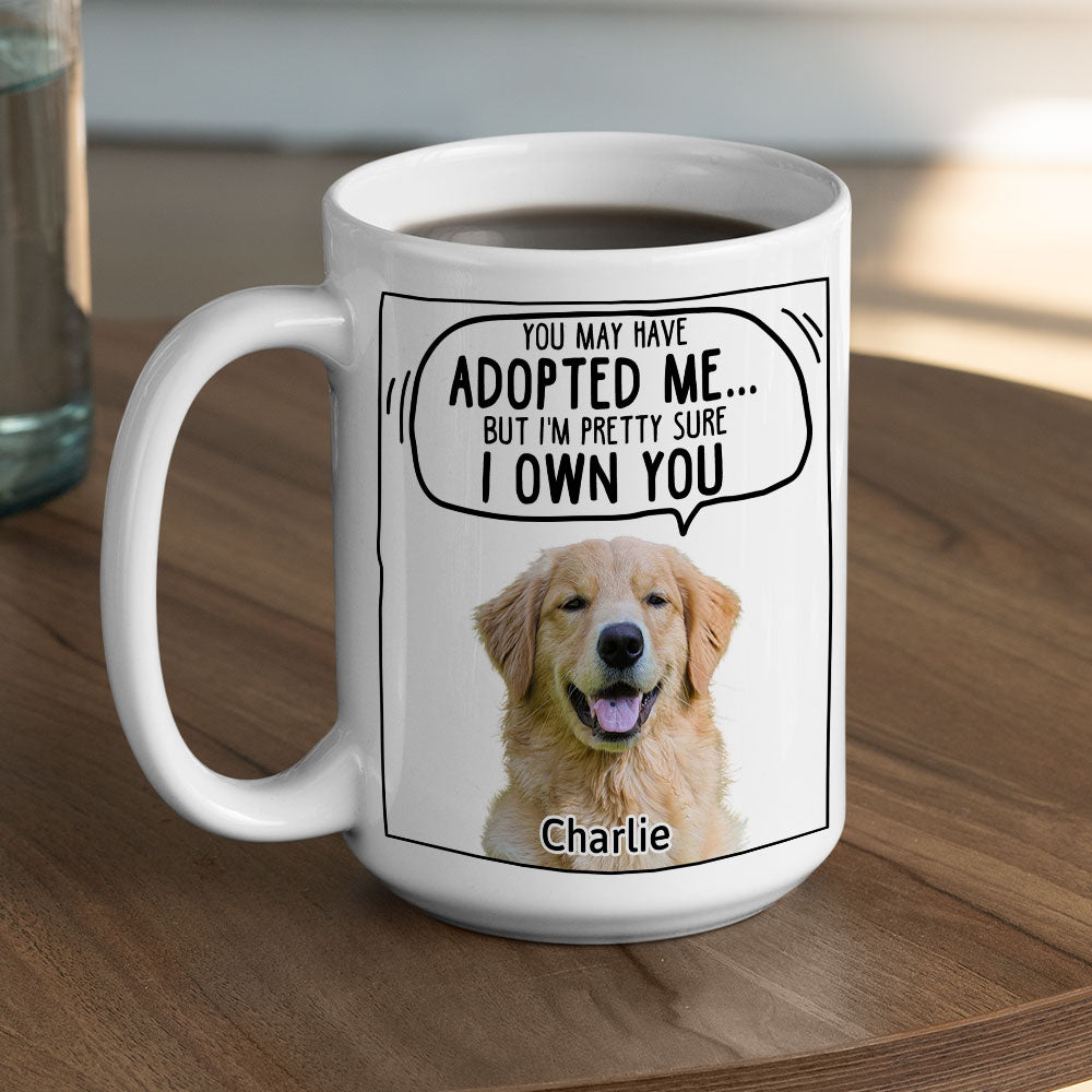 Custom Photo Christmas Birthday Gifts For Dog Lovers • We Sure We Own You Cartoon Photo - Personalized Coffee Mug