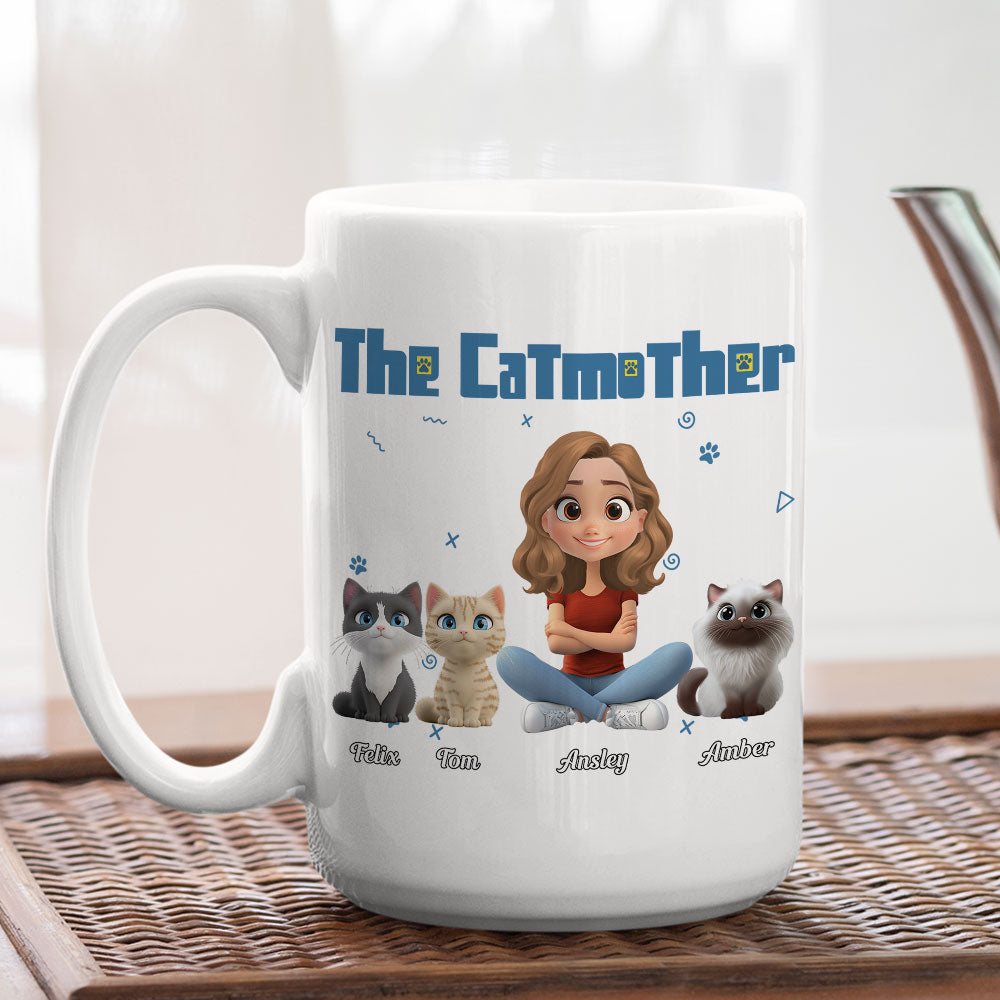 Custom Christmas Birthday Gifts For Cat Mom, Cat Lovers • I Am The Catmother - Personalized Coffee Mug
