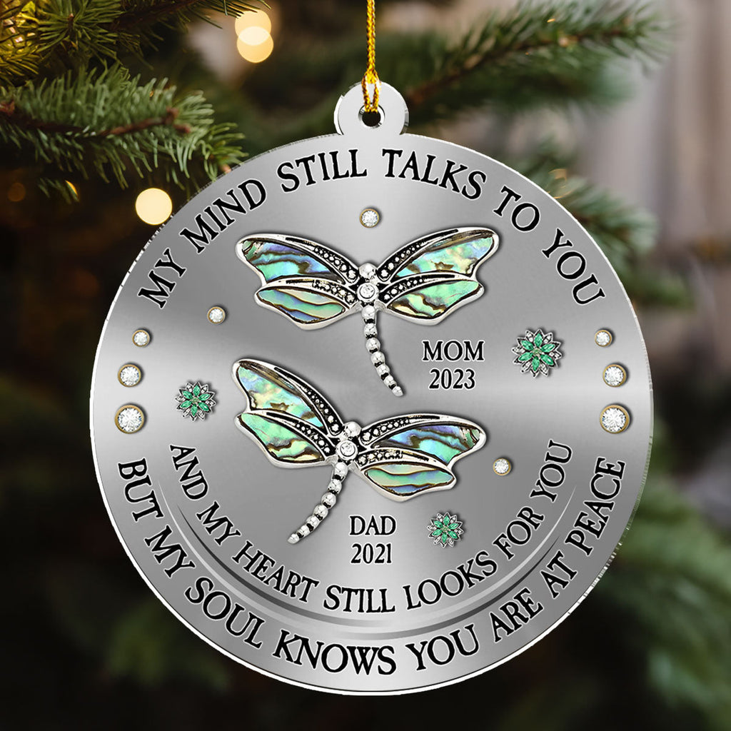 Dragonfly My Mind My Heart My Soul - Personalized Acrylic Ornament