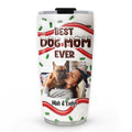 Custom Christmas Birthday Gifts For Pet Lovers • Best Dog Mom Cake Photo - Personalized 3D Inflated Effect Tumbler
