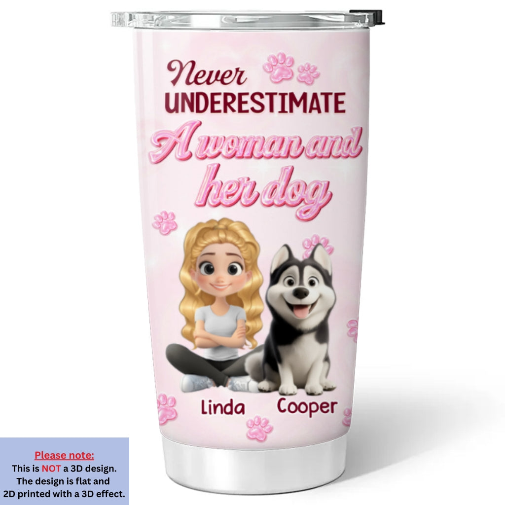 Custom Christmas Birthday Gifts For Dog Mom, Dog Lovers • The Bond We Have - Personalized 3D Effect Tumbler