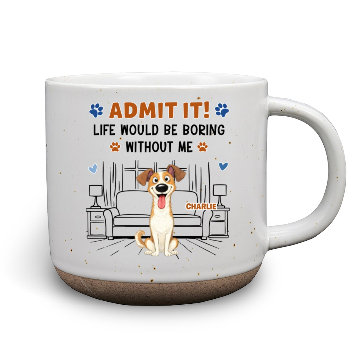 Custom Christmas Birthday Gifts For Dog Mom, Dog Lovers • Admit It Crazy Funny Dog - Personalized Pottery Mug