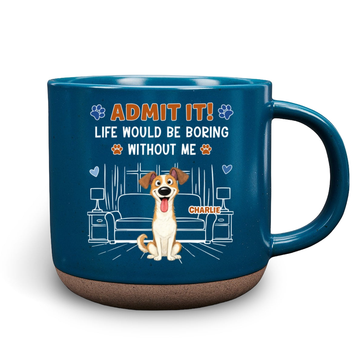 Custom Christmas Birthday Gifts For Dog Mom, Dog Lovers • Admit It Crazy Funny Dog - Personalized Pottery Mug