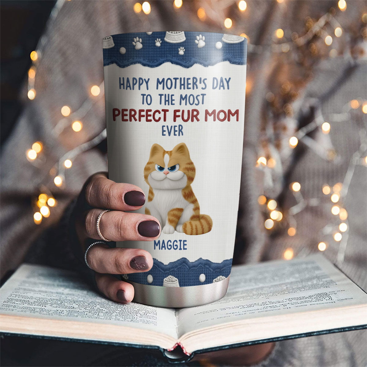 Custom Christmas Birthday Gifts For Pet Mom, Pet Lovers • Amazing Fur Mom Version 2 - Personalized Tumbler