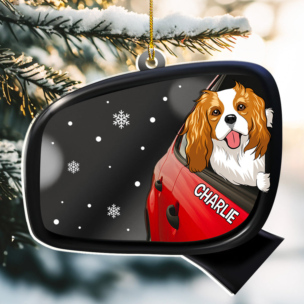 Custom Christmas Decor Home Birthday Gifts For Dog Mom, Dog Lovers • Head Out Window - Personalized Mirrored Acrylic Ornament