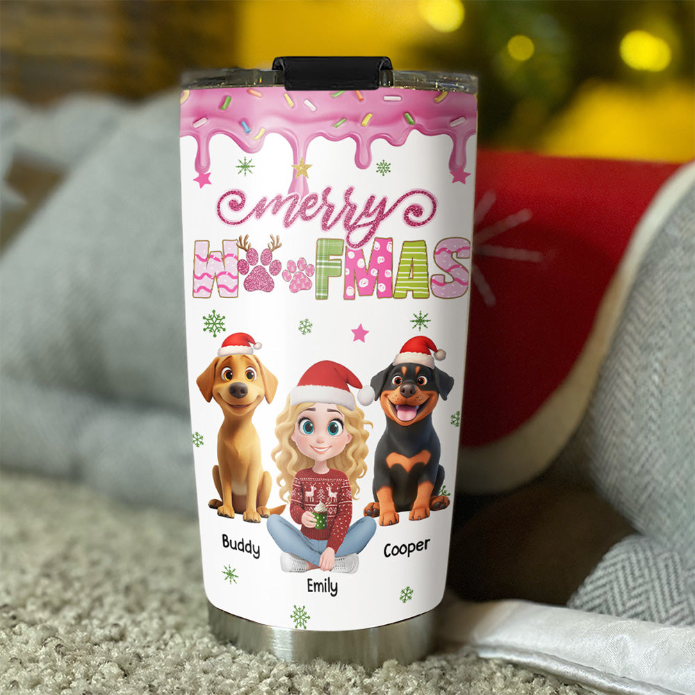 Custom Christmas Birthday Gifts For Dog Mom, Dog Lovers • Cozy Holiday - Personalized Tumbler