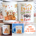 Fall, Coffee And Dog - Personalized Coffee Mug