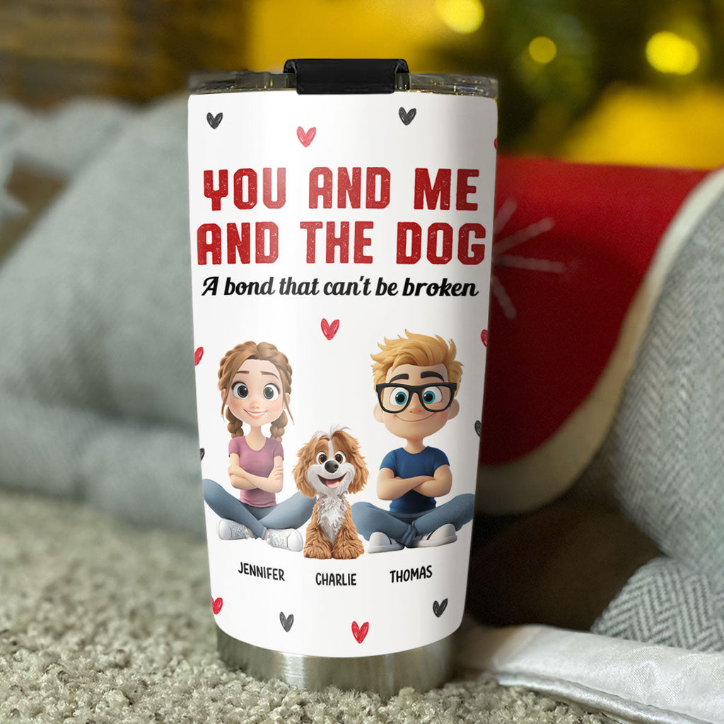 Custom Christmas Birthday Gifts For Dog Lovers • You Me And The Dog - Personalized Tumbler