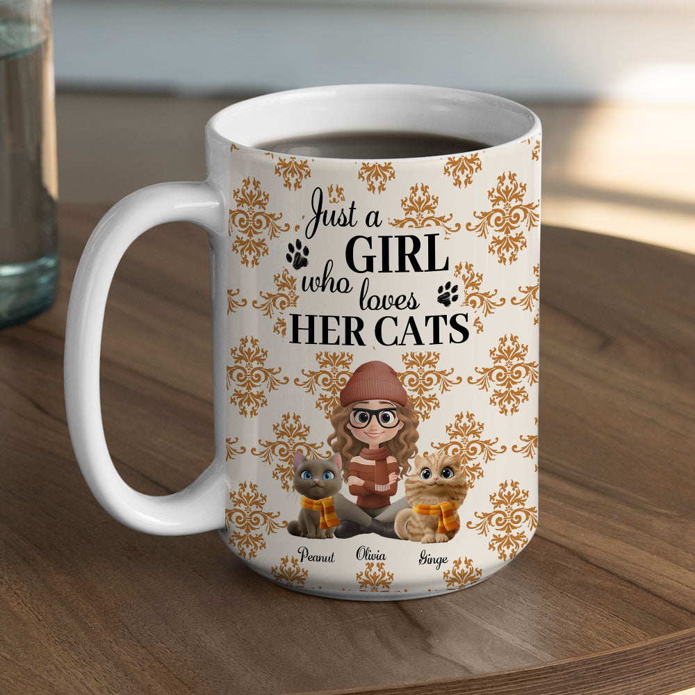 Custom Christmas Birthday Gifts For Pet Mom, Pet Lovers • Pumskin Cat Autumn - Personalized Coffee Mug