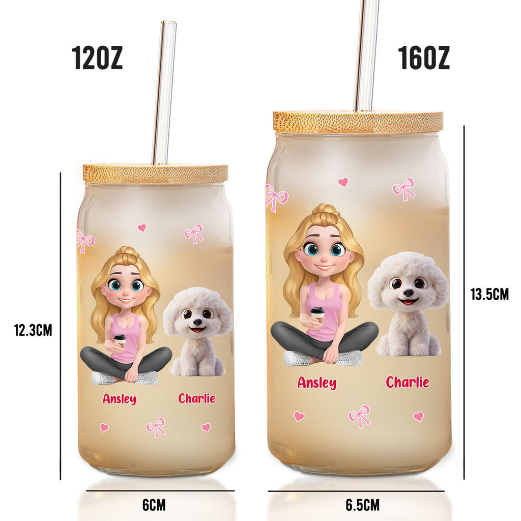 Just A Girl - Personalized Glass Can
