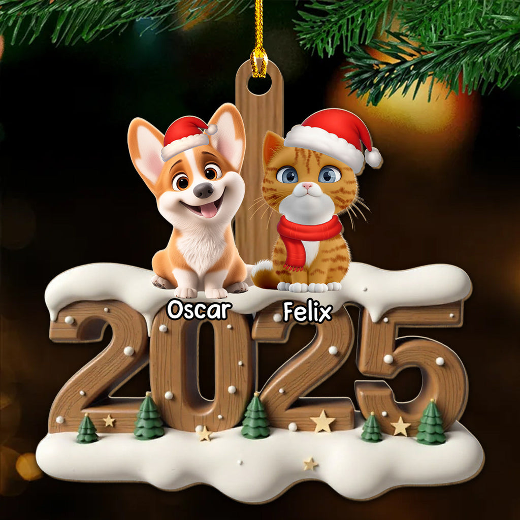 Custom Christmas Decor Home Birthday Gifts For Pet Lovers • Only Them This Year - Personalized 3D Effect Wood Ornament