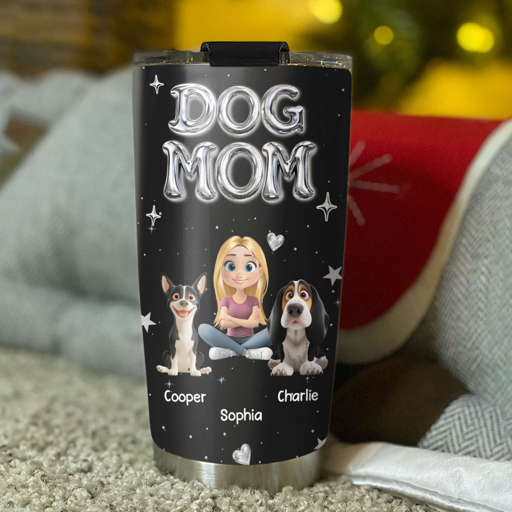 Custom Christmas Birthday Gifts For Dog Mom, Dog Lovers • Let Us Have Party - Personalized 3D Effect Tumbler