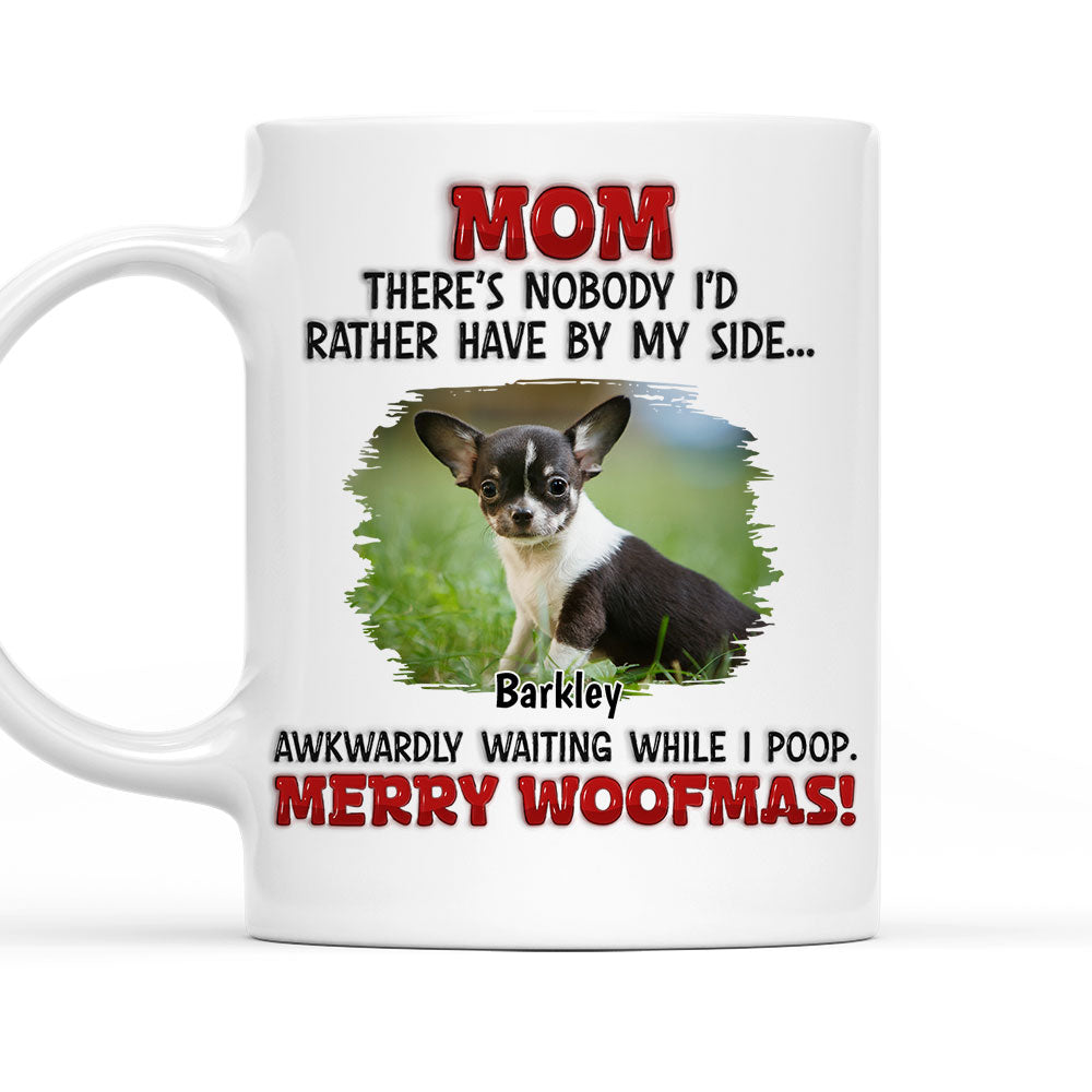 Custom Photo Christmas Birthday Gifts For Dog Lovers • While I Am Pooping Photo - Personalized 3D Inflated Effect Mug
