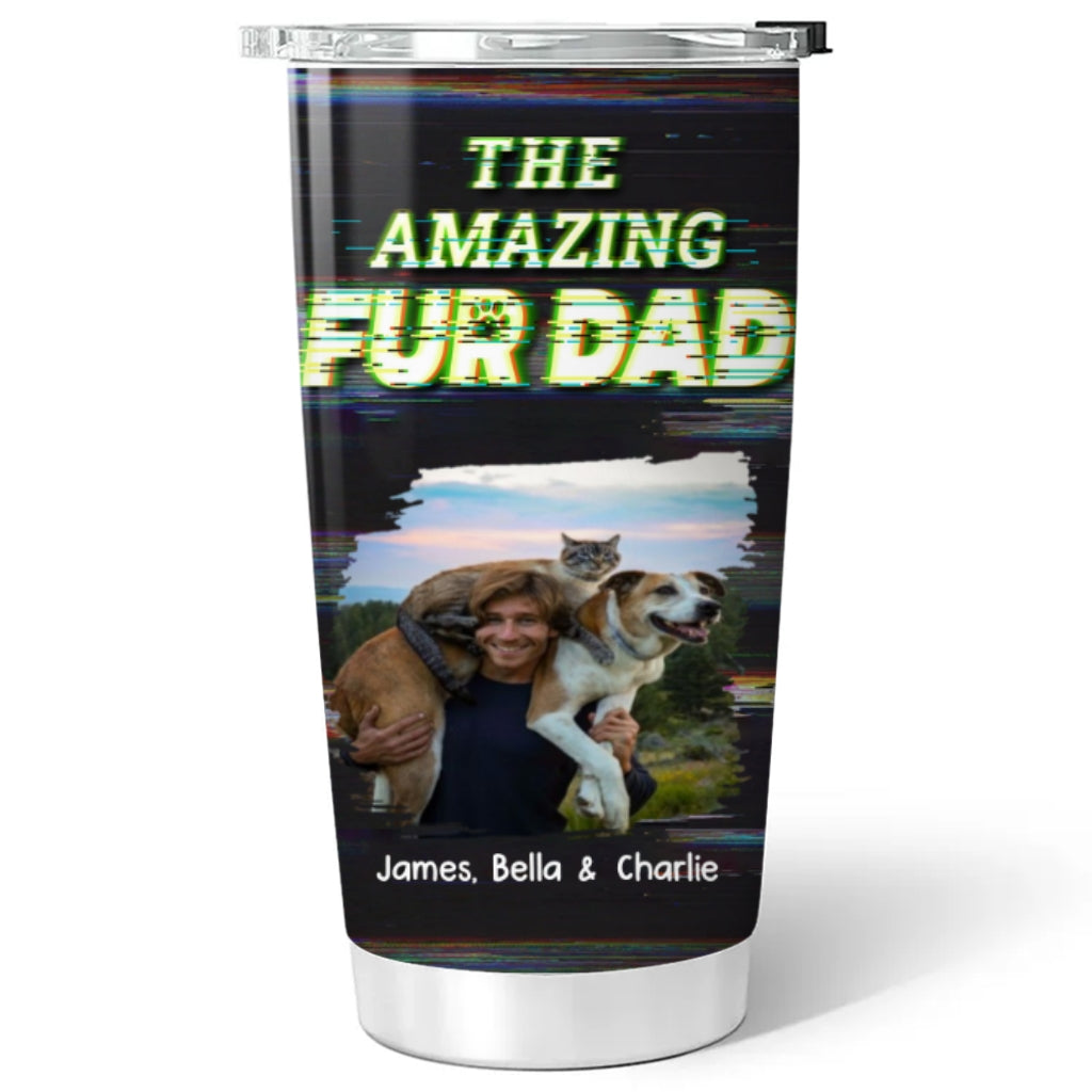 Custom Photo Father's day Birthday Gifts For Pet Dad, Pet Lovers • This Is Our Awesome Pet Dad Photo - Personalized Tumbler