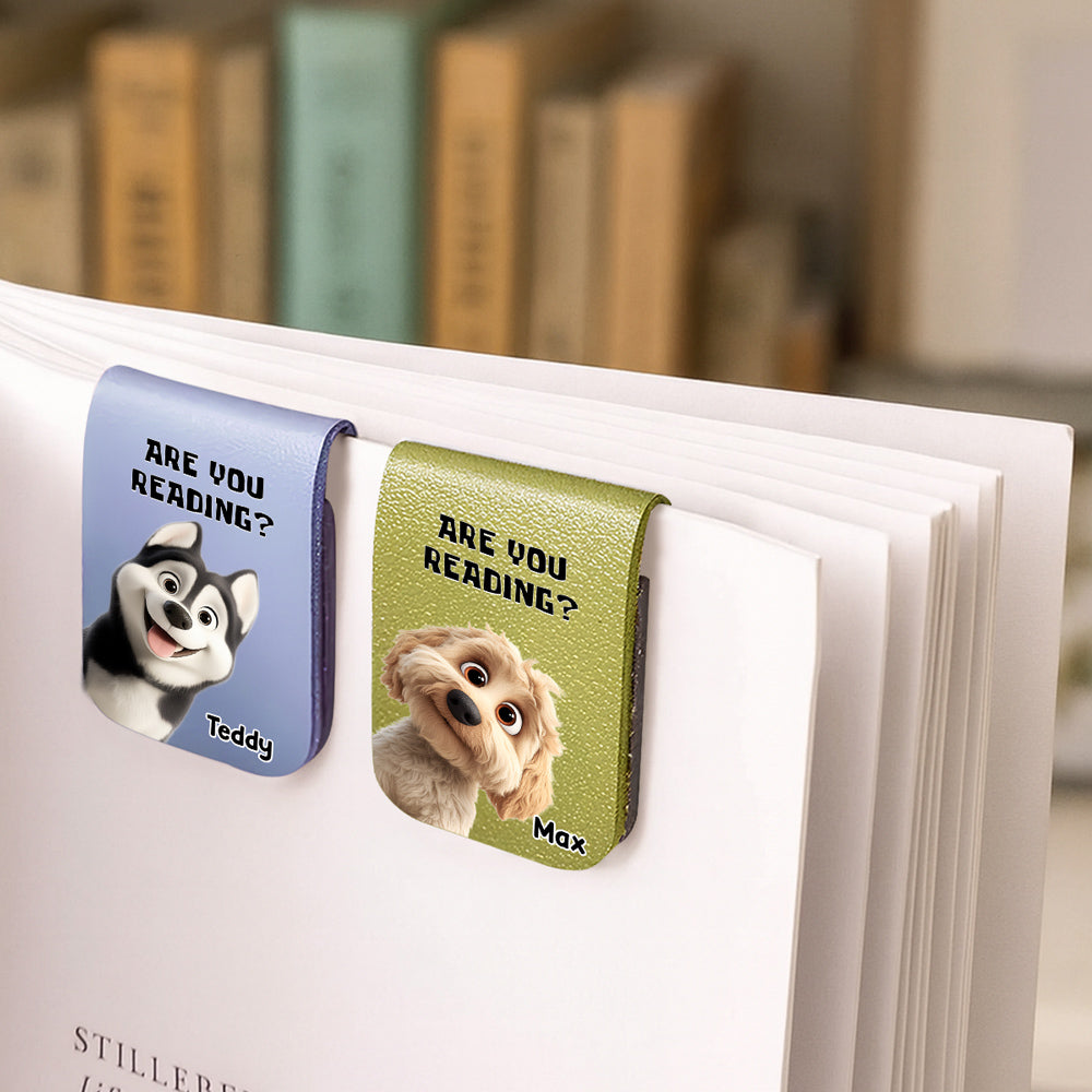 Reading Or Not - Personalized Leather Bookmark
