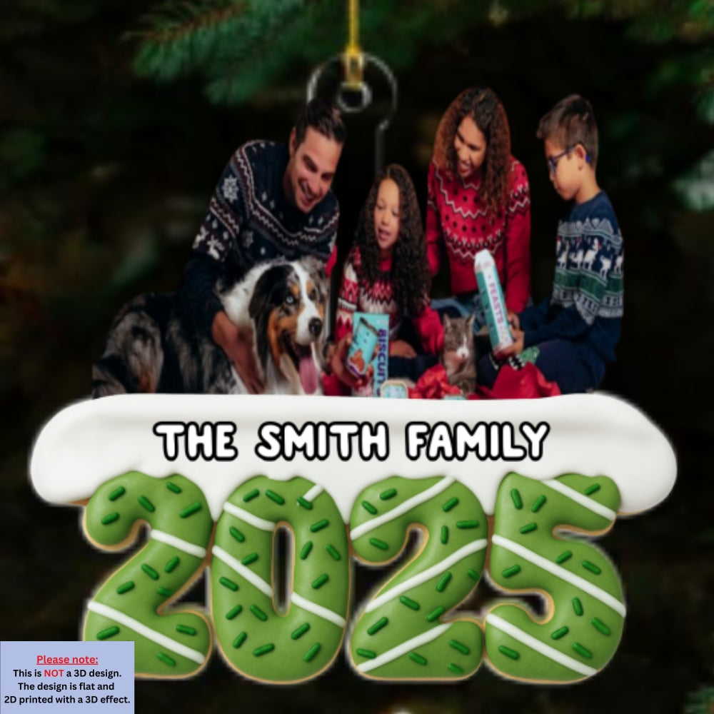 Happiness Baked Into Every Holiday Moment Photo - Personalized Acrylic Ornament