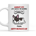 Custom Photo Christmas Birthday Gifts For Dog Lovers • Life Would Be Boring Without Pet - Personalized Coffee Mug