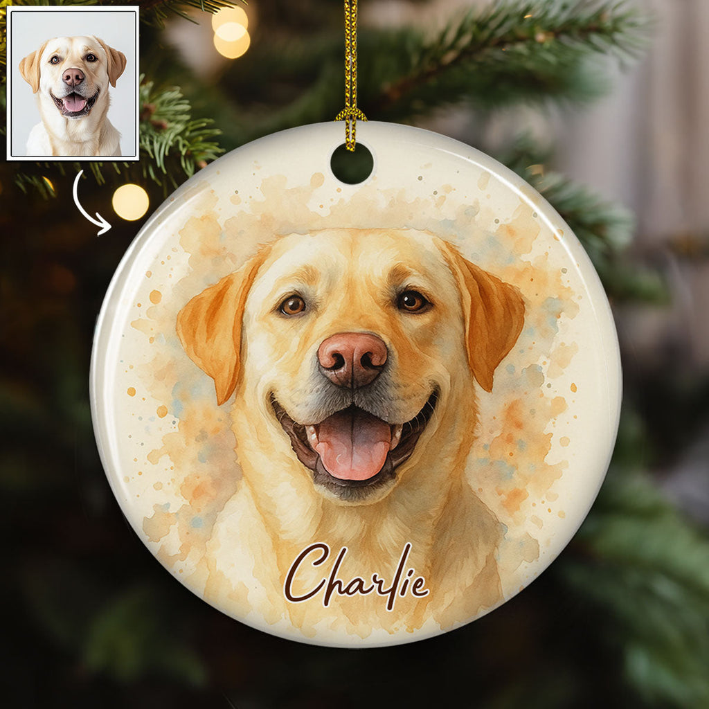 Custom Christmas Decor Home Birthday Gifts For Dog Mom, Dog Lovers • Purest Love - Personalized Ceramic Ornament