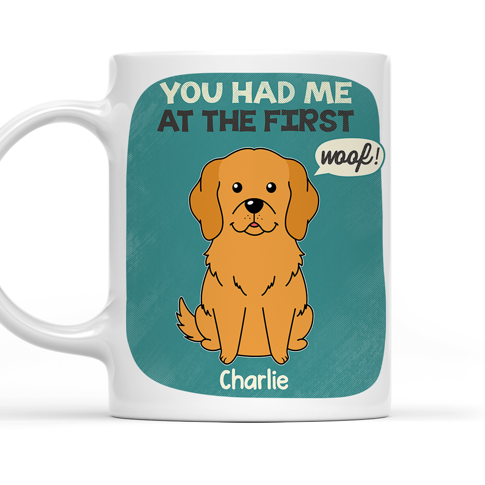Custom Photo Christmas Birthday Gifts For Dog Lovers • You Had Me At The First - Personalized Coffee Mug
