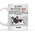 Custom Photo Christmas Birthday Gifts For Dog Lovers • To The Best Dog Mom - Personalized Coffee Mug