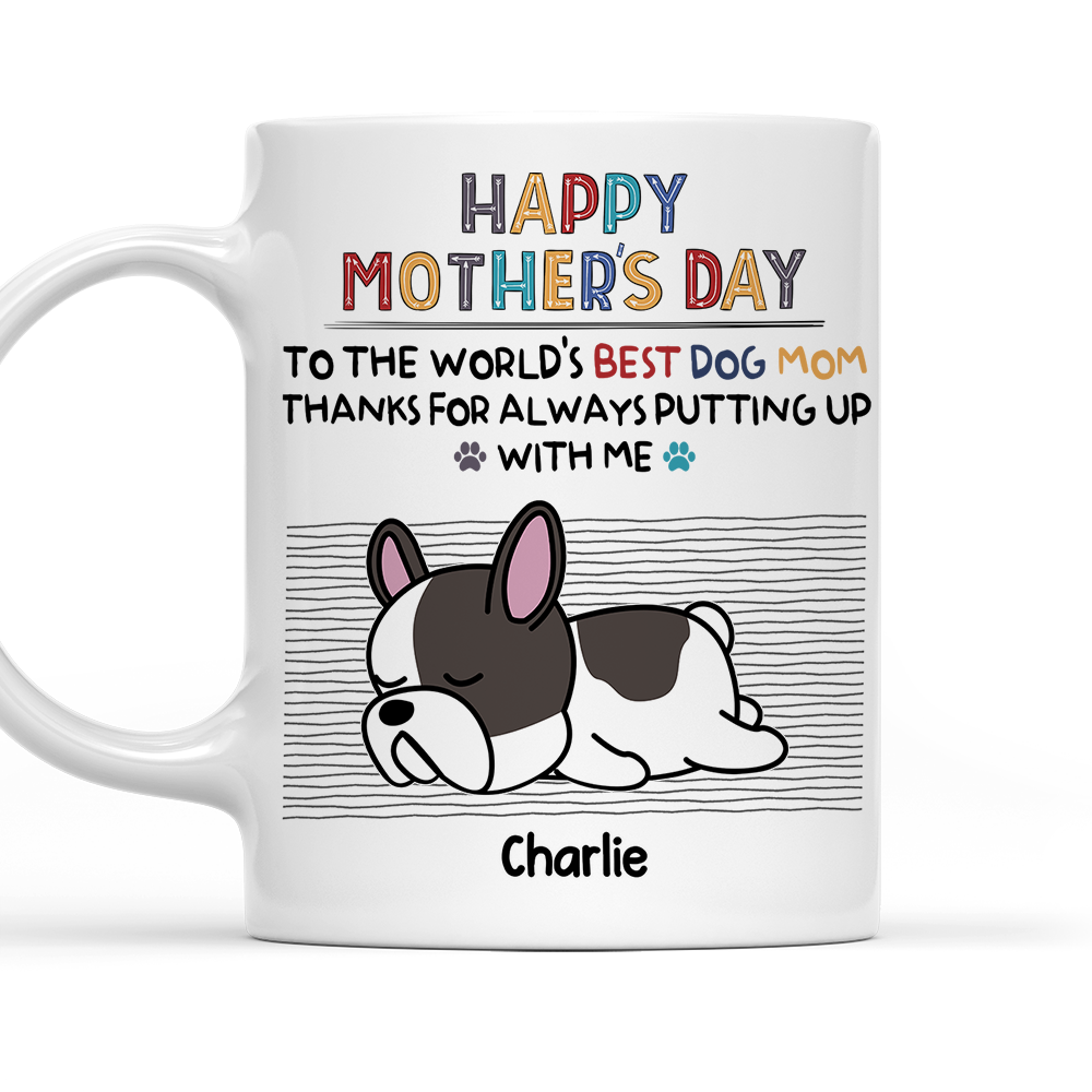 Custom Photo Christmas Birthday Gifts For Dog Lovers • To The Best Dog Mom - Personalized Coffee Mug