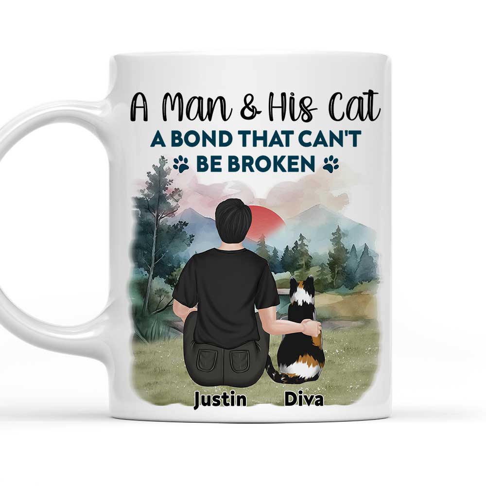 Custom Mother's day Birthday Gifts For Cat Mom, Cat Lovers • Humans And Their Cat - Personalized Coffee Mug