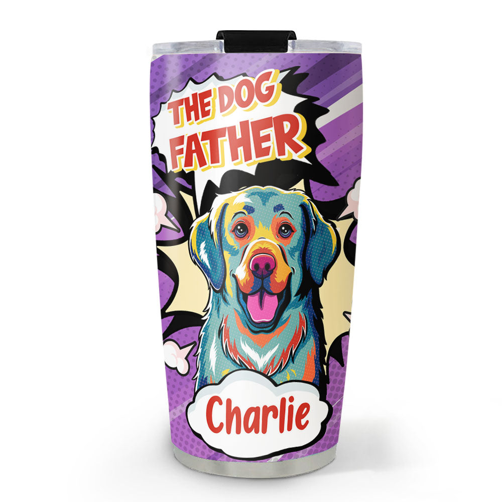 Custom Christmas Birthday Gifts For Dog Lovers • Mother Father And Dog - Personalized Tumbler