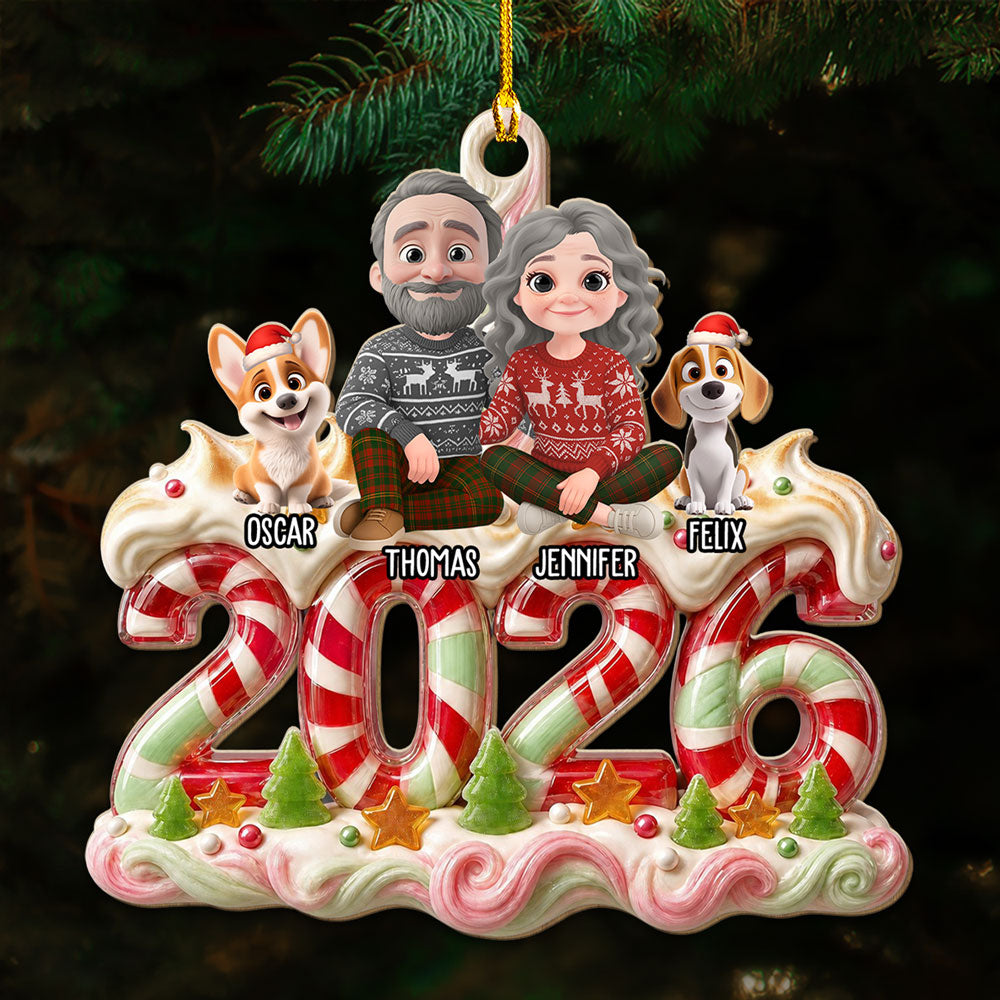 Custom Christmas Decor Home Birthday Gifts For Dog Lovers • A Very Sweet Christmas - Personalized 3D Effect Wood Ornament