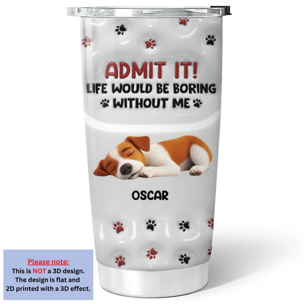 Custom Mother's day Birthday Gifts For Dog Mom, Dog Lovers • Lovely Dog Baby - Personalized 3D Inflated Effect Tumbler