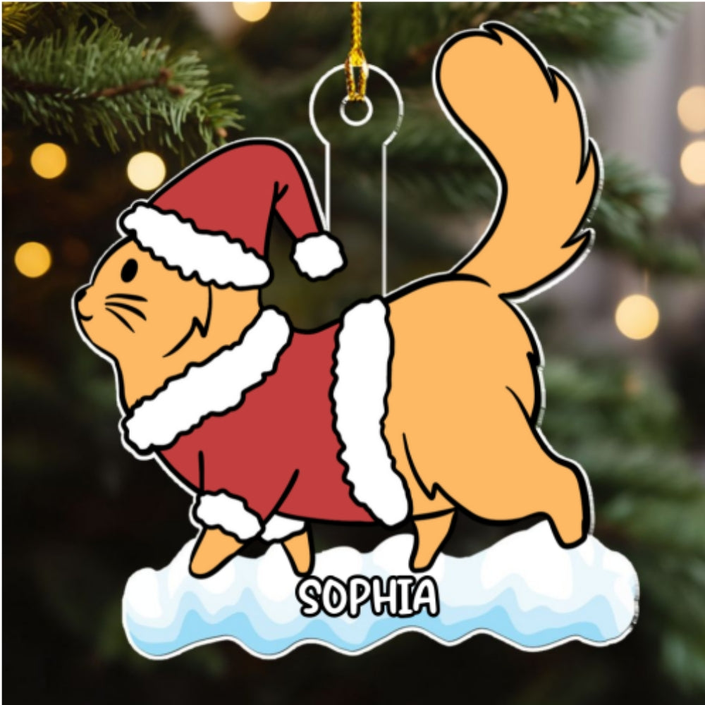 Cat Snow - Personalized Acrylic Ornament