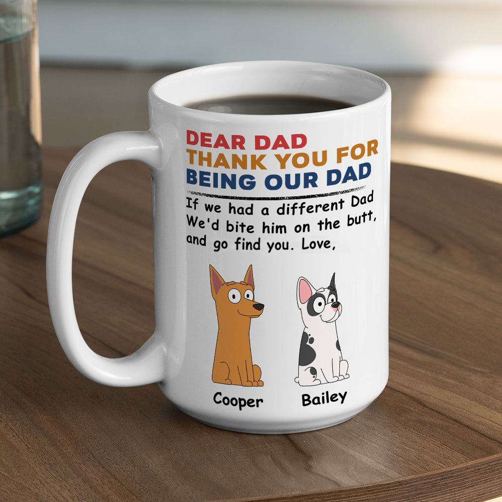 Custom Christmas Birthday Gifts For Dog Lovers • Bite Him And Go Find You - Personalized Coffee Mug