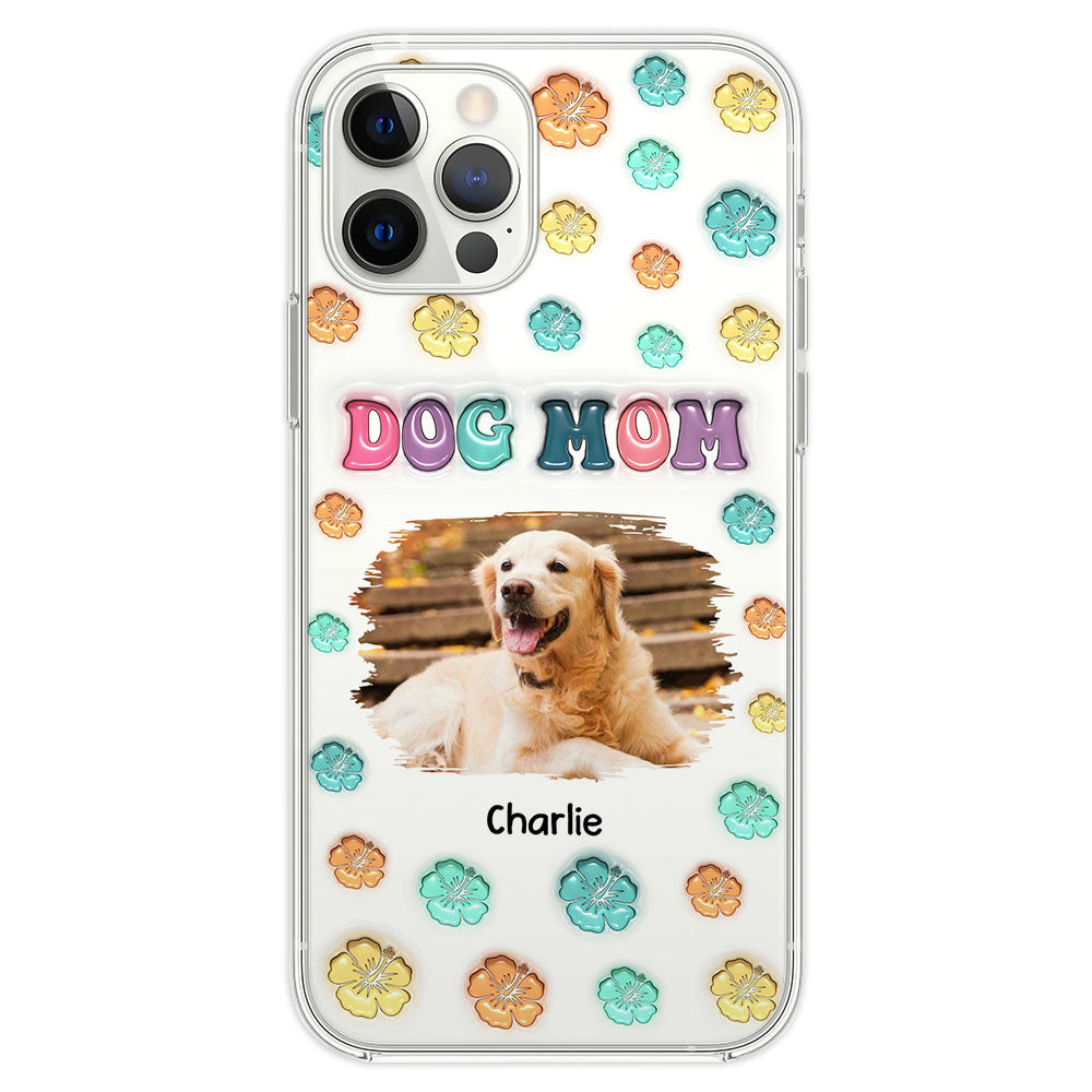 Dog Mom Summer Photo - Personalized 3D Inflated Effect Phone Case