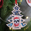 Custom Christmas Decor Home Birthday Gifts For Dog Mom, Dog Lovers • Dog And Christmas Tree - Personalized 2-layered Wood Ornament