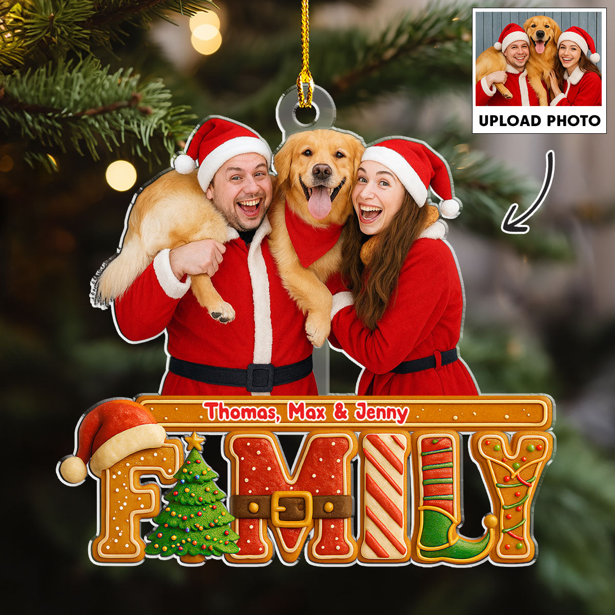 Our Christmas Cake Crew Photo - Personalized Acrylic Ornament