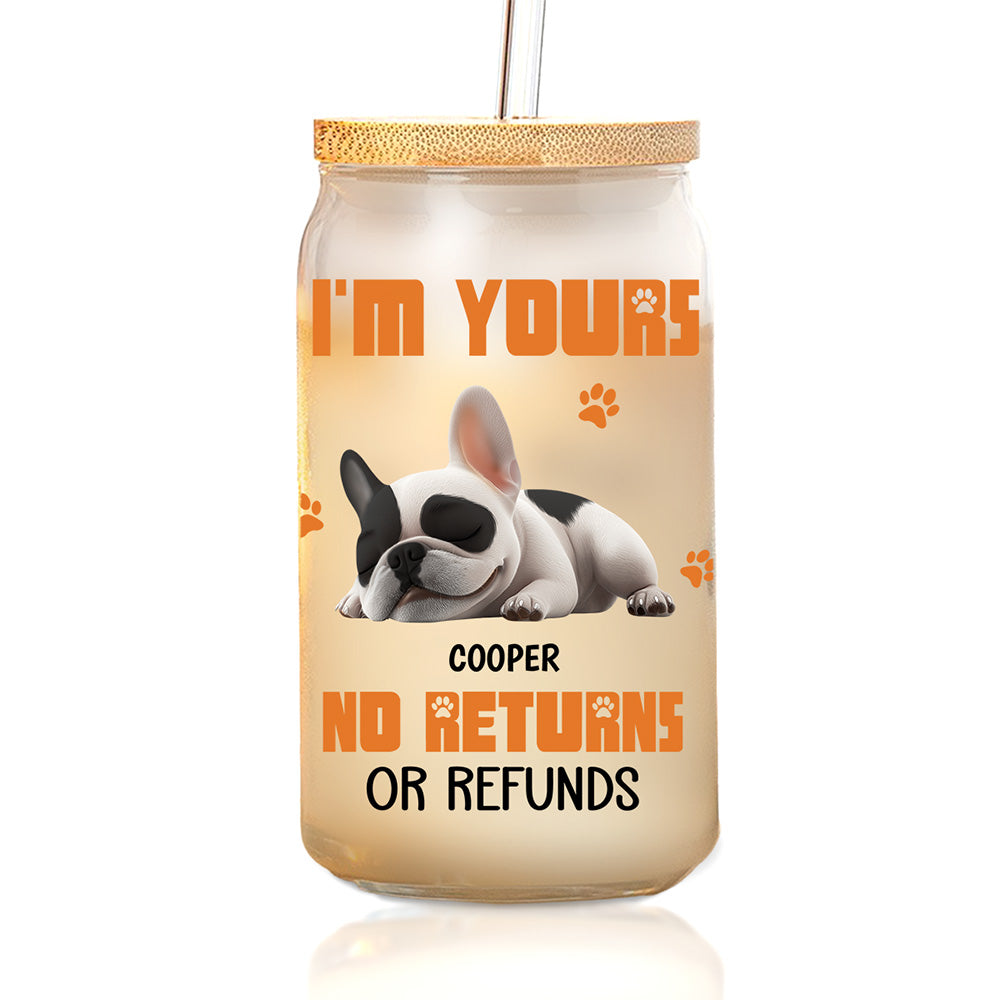 No Returns Or Refunds - Personalized Glass Can