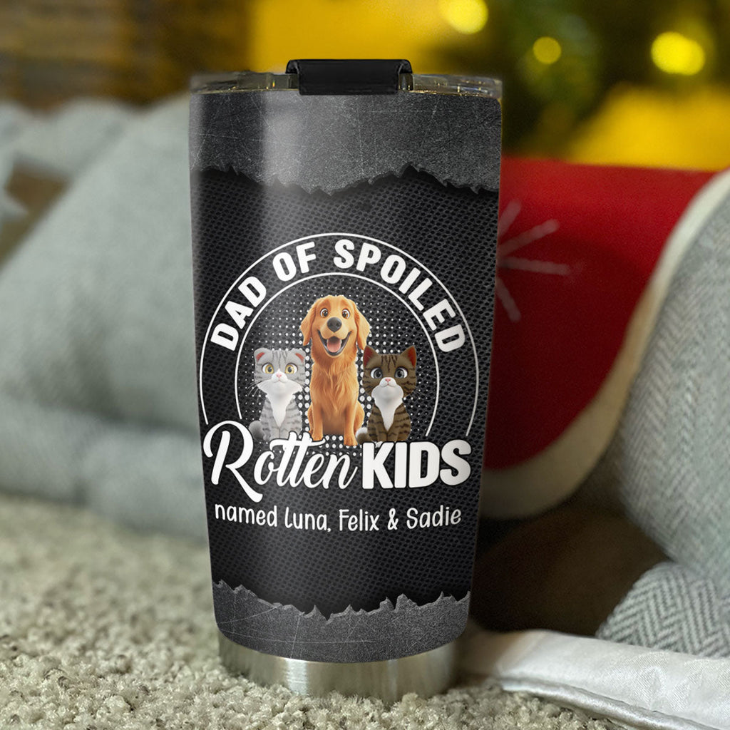 Custom Christmas Birthday Gifts For Pet Lovers • Rotten Pet Cartoon - Personalized Tumbler