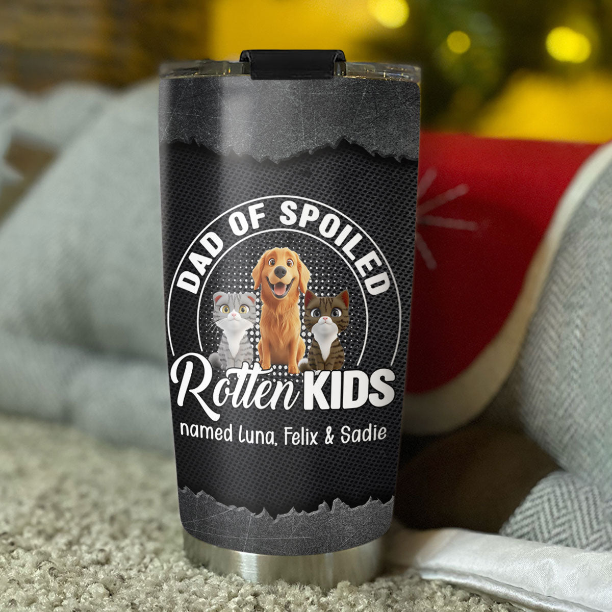 Custom Christmas Birthday Gifts For Pet Lovers • Rotten Pet Cartoon - Personalized Tumbler