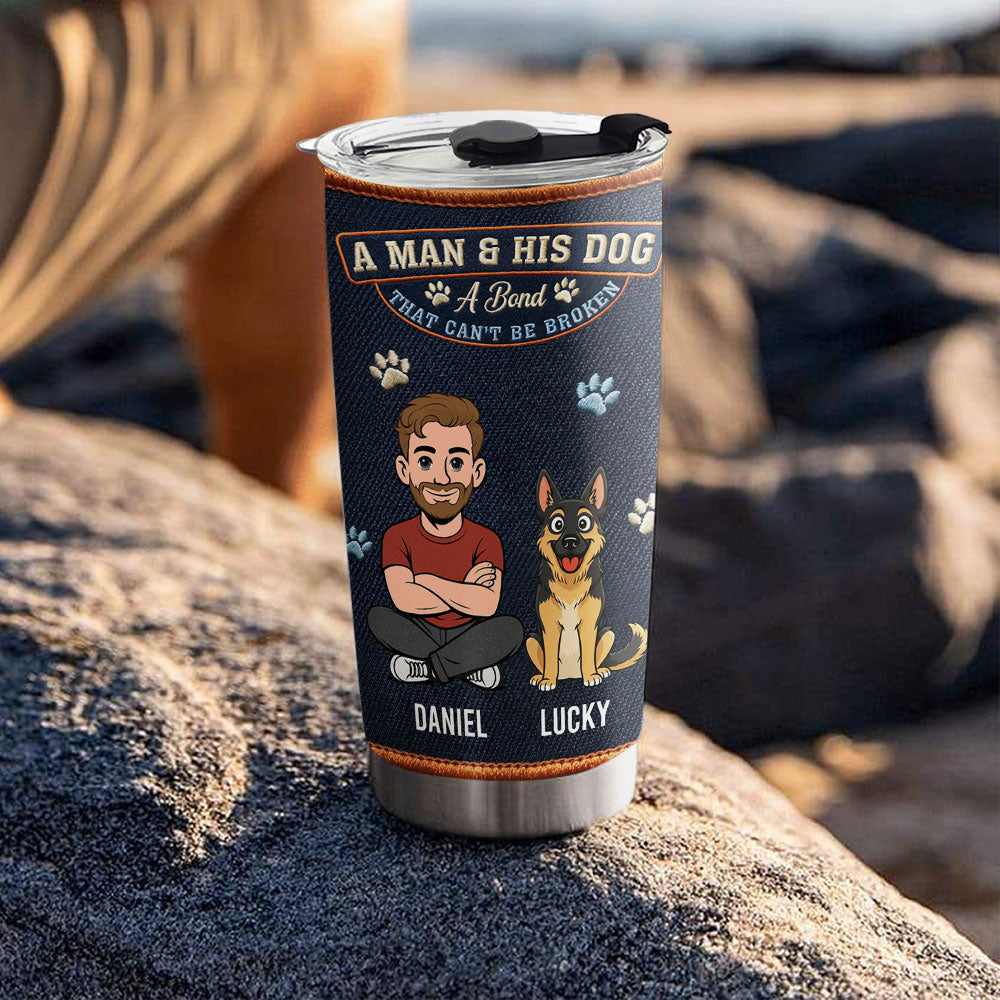 Custom Christmas Birthday Gifts For Dog Dad, Dog Lovers • Forever My Dog - Personalized Tumbler