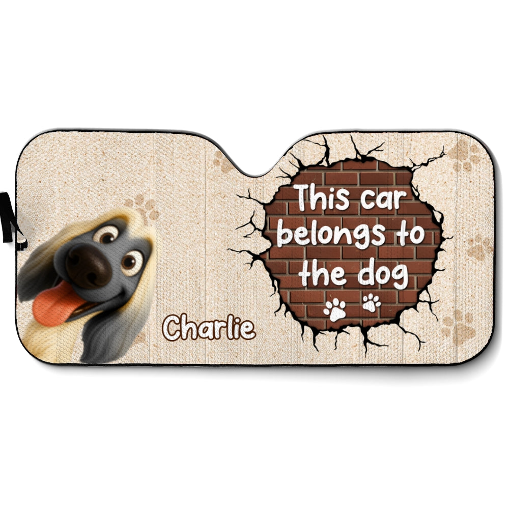 This Car Belongs To Our Dogs - Personalized Car Sunshade