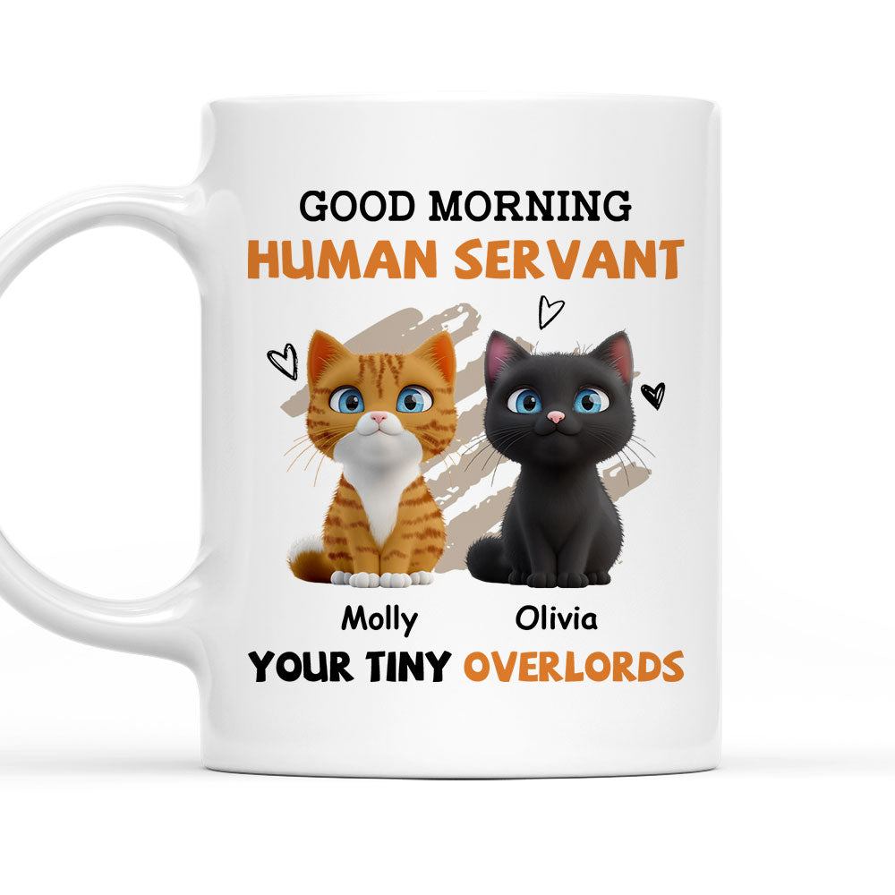 Custom Christmas Birthday Gifts For Cat Lovers • To My Human Servant Ver 2 - Personalized Coffee Mug