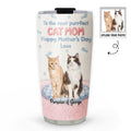 Custom Photo Mother's day Birthday Gifts For Cat Mom, Cat Lovers • The Most Perfect One We Could Find Photo - Personalized 3D Effect Tumbler