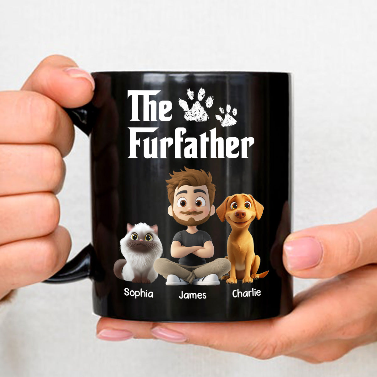 Custom Father's day Birthday Gifts For Cat Dad, Cat Lovers • Cool Pet Father - Personalized Coffee Mug