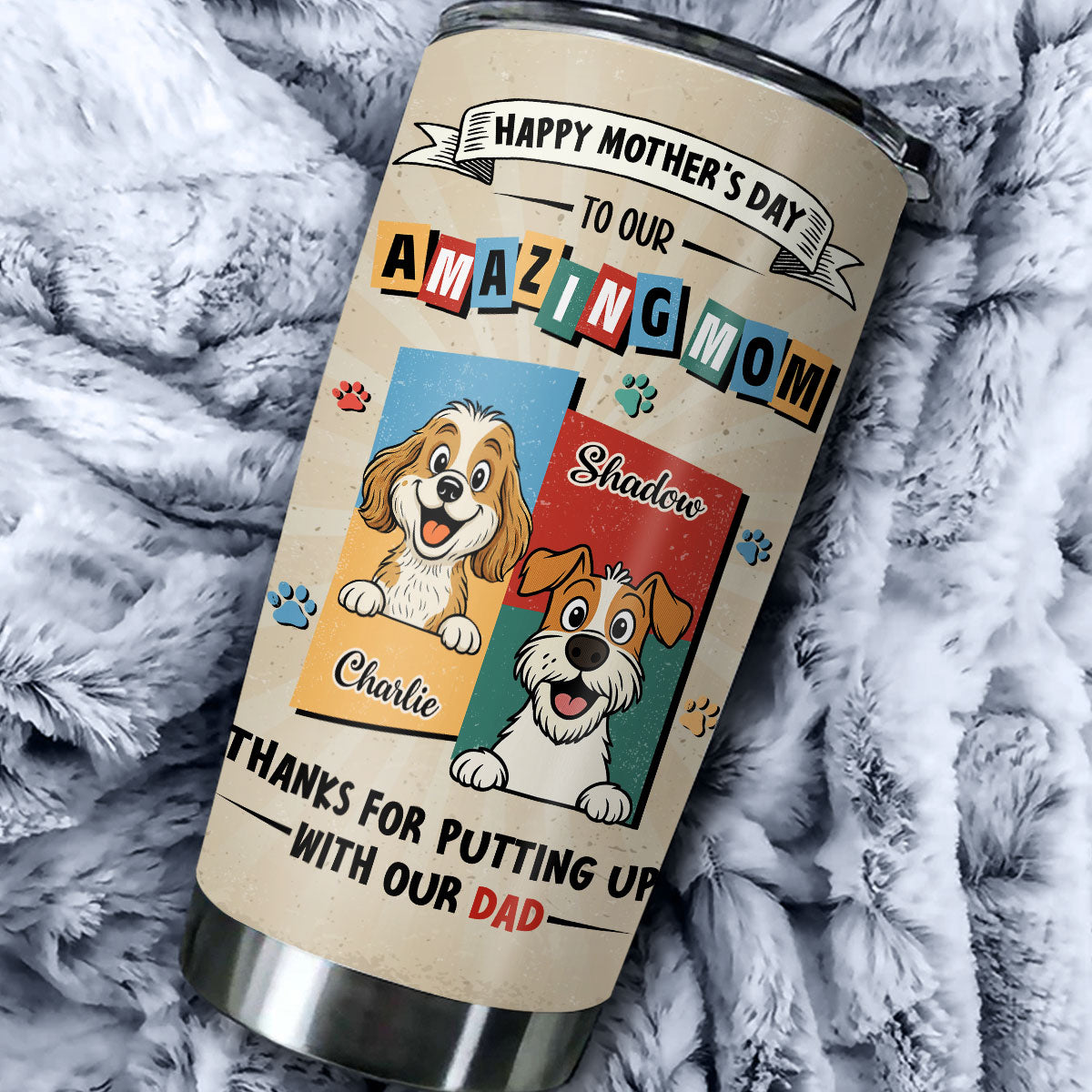 Custom Mother's day Birthday Gifts For Dog Mom, Dog Lovers • Dog Approved Mom - Personalized Tumbler