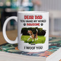 Custom Photo Father's day Birthday Gifts For Dog Dad, Dog Lovers • You Make My World Pawsome Version 2 Photo - Personalized 3D Inflated Effect Mug